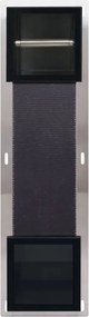 Raft incastrat cu suport hartie igienica Balneo Wall-Box negru periat