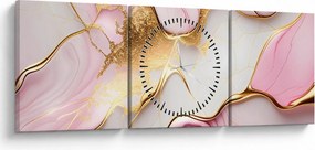 Tablou - Design de marmură (cu ceas) (90x30 cm)
