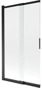 Mexen Fox paravan de baie cu 2 uși glisante 100 x 150 cm, transparent, negru - 891-100-002-70-00