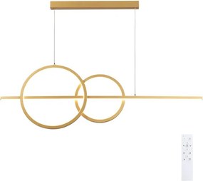 BRILAGI - Lampă suspendată LED reglabilă pe cablu SIGNATURE LED/53W/230V 120 cm aurie + telecomandă