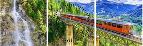 Tablou - Matterhorn, Zermatt, Valais, Elveția (cu ceas) (90x30 cm)