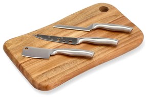 Tocător cu accesorii din lemn de tăiat 22x38 cm – Holm