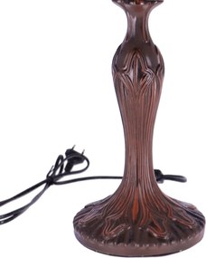 Lampa de masa Tiffany Blueflower h 62 cm, abajur 40 cm