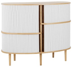 Dulap gri-în culoare naturală cu aspect de lemn de stejar cu ușă glisantă 120x100x50 cm Audacious – UMAGE