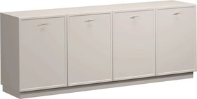 Comodă cu patru uși Lorini 200 cm - cașmir / mânere aurii T-bar