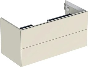 Dulap baza suspendat Geberit One gri nisip lucios 120 cm cu 2 sertare