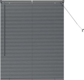 vidaXL Jaluzele venetiene Manual Gri închis 130 x 105 cm Aluminiu