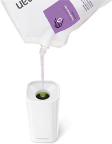 Dozator de săpun lichid alb din oțel 295 ml Pulse – simplehuman