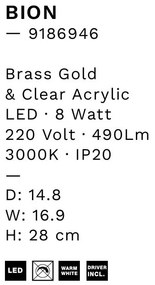 Aplica de perete LED design modern Bion