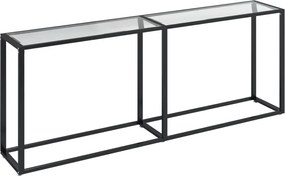 vidaXL Masă consolă, transparent, 200x35x75,5 cm, sticlă securizată