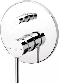 Baterie cada - dus incastrata FDesign Flusso crom lucios cu corp ingropat
