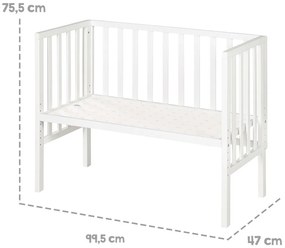 Pătuț alb 90x45 cm – Roba