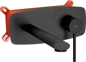 Baterie lavoar incastrata Rea Oval negru mat