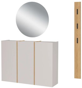 Set pentru hol crem/în culoare naturală 168x200x37 cm Libbiano – Germania