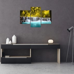 Tablou - Cascadă, cu culori strălucitoare (90x60 cm)