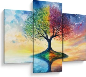 Tablou – Arbore pictat al anotimpurilor (90x60 cm)