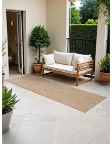 Covor tip traversă pentru interior și exterior bej/fildeș 80x250 cm Duet Liora – NORTHRUGS
