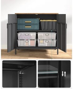 Comodă FIRA negru/maro