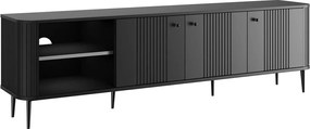 Comodă TV Vesper 3D 187 cm - negru / picioare negre