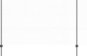 vidaXL Gard cu Stâlp Gri 1,4 x 10 m Oțel și PVC