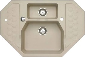 Chiuveta compozit Alveus Sensual 60 Pebble bej metalizat 90x61 cm