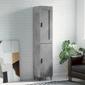 vidaXL Dulap înalt, gri beton, 34,5x34x180 cm, lemn prelucrat