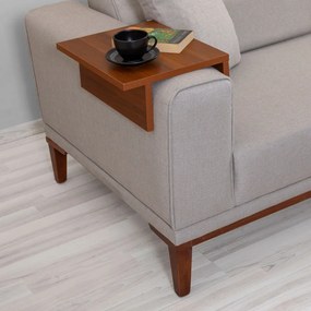 Set Canapea Extensibilă si Fotoliu Liones Tepsili, Crem