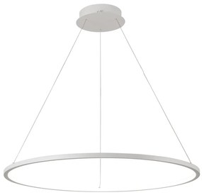 Lustra moderna alba rotunda cu led Vinola d100