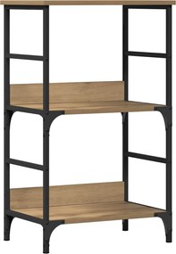 vidaXL Bibliotecă, stejar artizanal, 50x33x82 cm, lemn prelucrat