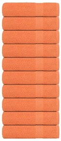 vidaXL Prosoape de mână 10 buc Portocaliu 360 g/m² 100% bumbac