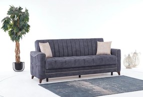 Canapea Acelya, culoare gri inchis, 225 x 82 cm
