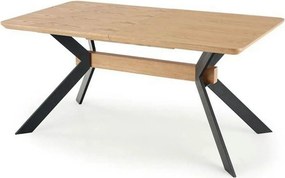 Masa extensibila BACARDI, stejar sonoma/negru, 160/220x90x76 cm
