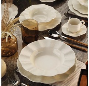 Set de veselă, 26 piese, porțelan alb