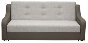 Canapea VALY extensibila, 3 locuri, cu lada depozitare, maro + gri deschis, 215x90x95 cm