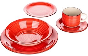 Set de masă Banquet Spiral Red 30 de piese