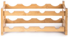 Raft pentruvinuri G21  din bambus, 8 sticle, S