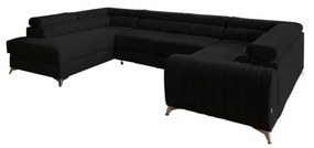 Colțar Louis 347cm negru