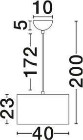 Lustra suspendata cu abajur gri SYRIN
