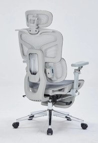 RESIGILAT- Scaun ergonomic premium DeluxStar T9 – cotiere 6D ultra moi, suport lombar adaptiv, spătar reglabil pe inaltime, tetiera 4D, mecanism multifunctional inclinare/blocare, pivotant, Mesh, Gri