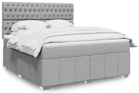vidaXL Pat continental, gri deschis, 180x200 cm, material textil
