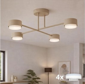 Brilagi - Lustră aplicată LED RGB cu dimmer MONO 4xGX53/14W/230V Wi-Fi Tuya neagră