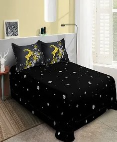 Lenjerie de pat 2 persoane, bumbac finet, 6 piese, 2 fete, Craciun SPAC2333