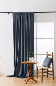 Draperie opaca gri inchis VELVET 135x250 cm Agățat: Rejansa