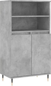 vidaXL Dulap înalt, gri beton, 60x36x110 cm, lemn compozit