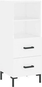 vidaXL Servantă, alb, 34,5x34x90 cm, lemn compozit