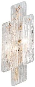 Aplica de perete LUX design deosebit PIEMONTE lucrata manual, cu 2 surse de lumina