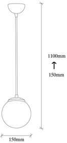 Lustră aurie cu abajur din sticlă ø 15 cm Efe – Opviq lights