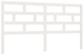 814215 vidaXL Tăblie de pat, alb, 206x4x100 cm, lemn masiv de pin