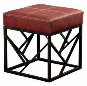 Taburet Koza, Piele Artificiala, Rosu Bordo