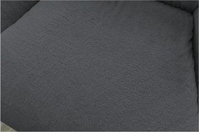 Fotoliu bean bag gri închis cu tapițerie din blană artificială Lilibet – Bobochic Paris